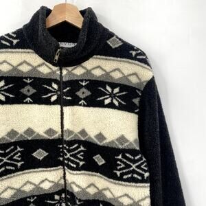 Vintage Snowflake fleece full zip jacket